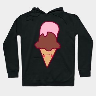 Chocolate strawberry ice cream illustration Hoodie